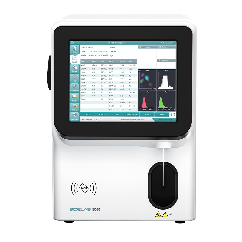دستگاه آنالایزر هماتولوژی 5 پارت BIOELAB مدل EC-51 | فول دیف اتوماتیک